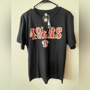 San Francisco 49ers 75th Anniversary short sleeve t-shirt black Medium